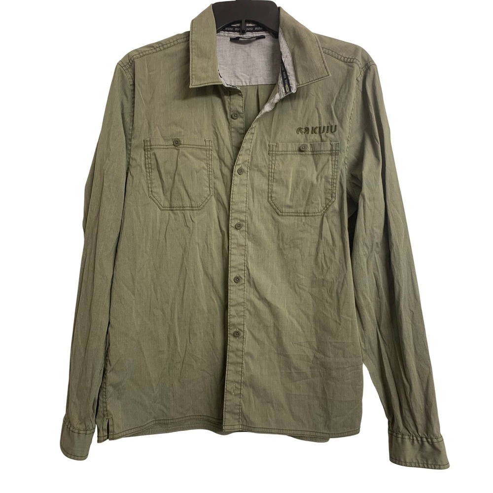 KUIU  Gorpcore Pinstripe Button Down Shirt Size Medium Stretch Outdoor